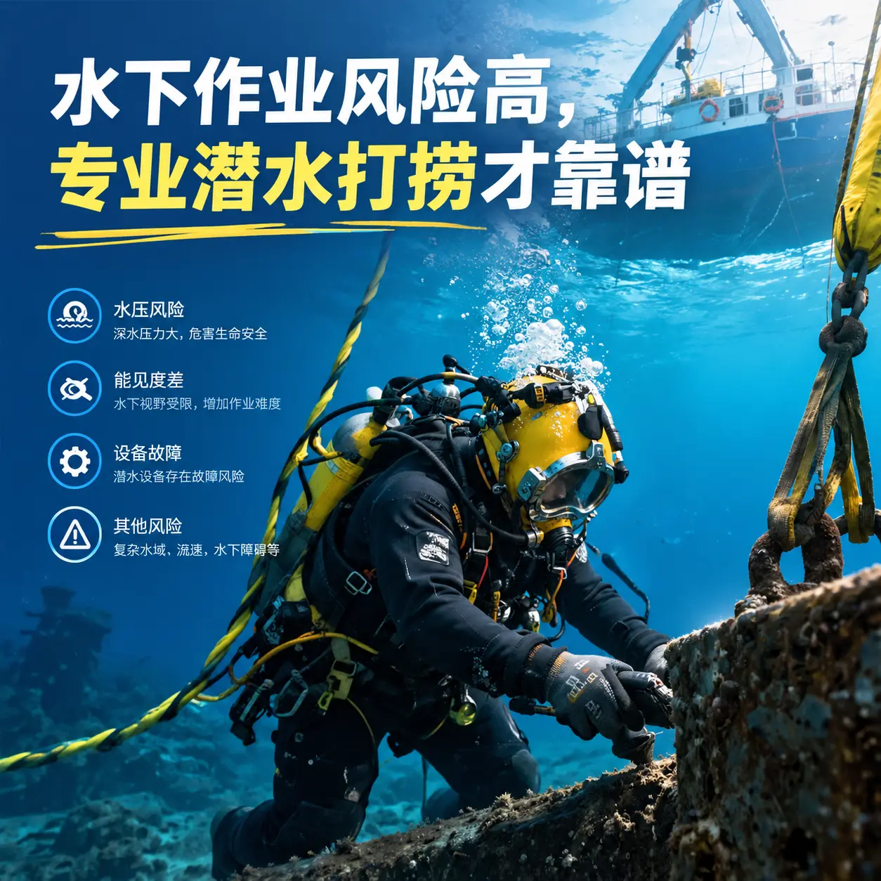 水下作业风险高，塔城专业潜水打捞才靠谱